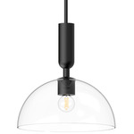 Jude Pendant - Matte Black / Clear