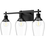 Kingsley Bathroom Vanity Light - Matte Black / Clear