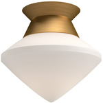 Nora Semi Flush Ceiling Light - Aged Gold / Opal Matte