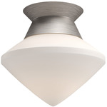 Nora Semi Flush Ceiling Light - Brushed Nickel / Opal Matte