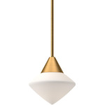 Nora Convertible Pendant - Aged Gold / Opal Matte