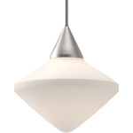 Nora Convertible Pendant - Brushed Nickel / Opal Matte