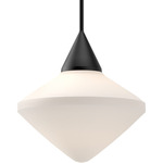 Nora Convertible Pendant - Matte Black / Opal Matte