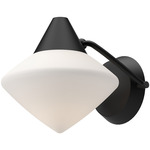 Nora Wall Sconce - Matte Black / Opal Matte