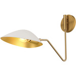 Oscar Wall Sconce - Aged Gold / White