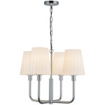 Plisse Chandelier - Chrome / Opal Matte