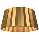 Plisse Ceiling Light Fixture - Aged Gold / Aged Gold