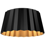 Plisse Ceiling Light Fixture - Matte Black / Matte Black