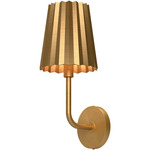 Plisse Wall Sconce - Aged Gold / Aged Gold