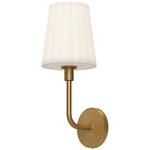 Plisse Wall Sconce - Aged Gold / Opal Matte