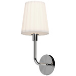 Plisse Wall Sconce - Chrome / Opal Matte