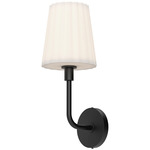 Plisse Wall Sconce - Matte Black / Opal Matte