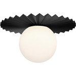 Plume Ceiling Light Fixture - Matte Black / Opal Matte