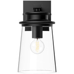 Quincy Wall Sconce - Matte Black / Clear