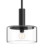 Royale Pendant - Matte Black / Clear