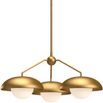 Rubio Chandelier - Aged Gold / Opal Matte