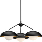 Rubio Chandelier - Matte Black / Opal Matte