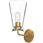 Salem Wall Sconce - Brushed Gold / Clear