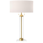 Sasha Table Lamp - Brushed Gold / White Linen