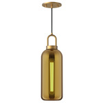 Soji Pendant - Aged Gold / Copper Glass