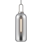 Soji Pendant - Brushed Nickel / Smoked Solid Glass