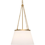 Speakeasy Pendant - Aged Gold / White Linen