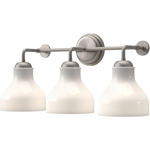 Westlake Bathroom Vanity Light - Brushed Nickel / Glossy Opal