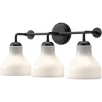 Westlake Bathroom Vanity Light - Matte Black / Glossy Opal