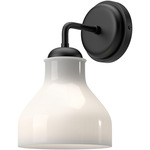 Westlake Wall Sconce - Matte Black / Glossy Opal