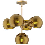 Willow Convertible Chandelier - Brushed Gold / Copper