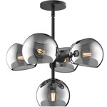 Willow Convertible Chandelier - Matte Black / Smoked Solid