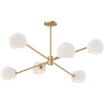 Willow Chandelier - Brushed Gold / Opal Matte