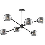 Willow Chandelier - Matte Black / Smoked Solid