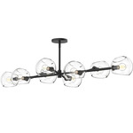 Willow Linear Pendant - Matte Black / Clear