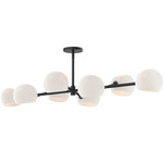 Willow Linear Pendant - Matte Black / Opal Matte