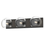 Willow Bathroom Vanity Light - Matte Black / Clear