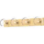 Willow Bathroom Vanity Light - Brushed Gold / Clear