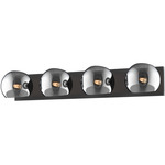 Willow Bathroom Vanity Light - Matte Black / Smoked Solid