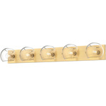 Willow Bathroom Vanity Light - Brushed Gold / Clear