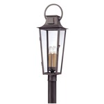 French Quarter Post Lamp - Pewter / Frosted