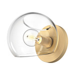 Willow Wall Sconce - Brushed Gold / Clear