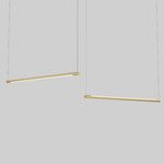 Form Linear Suspension w/ Standard Canopy - Brushed Brass / White