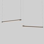 Form Linear Suspension w/ Standard Canopy - Brushed Bronze / White