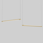 Form Linear Suspension w/ Center Canopy - Brushed Brass / White