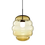 Blimp Pendant - Black / Amber