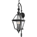 Townsend Outdoor Wall Lantern - Textured Black / Clear