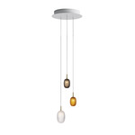 Metamorphosis Multi Light Pendant - White / Brushed Gold / Multicolor