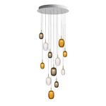 Metamorphosis Multi Light Pendant - White / Brushed Gold / Multicolor