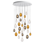 Metamorphosis Multi Light Pendant - White / Brushed Gold / Multicolor