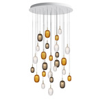 Metamorphosis Multi Light Pendant - White / Brushed Gold / Multicolor